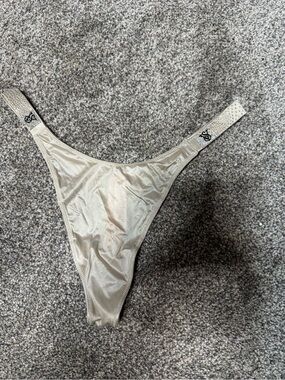 Victoria's Secret Shiny Beige Thong